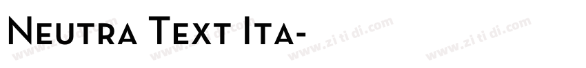 Neutra Text Ita字体转换